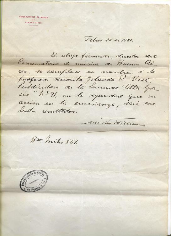 CONSERVATORIO WILLIAMS