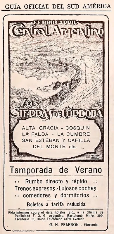 PUBLICIDAD FERROCARRIL CENTRAL ARGENTINO